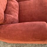 Coral velvet toad sofa