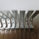 Series of 16 70s aluminium pads