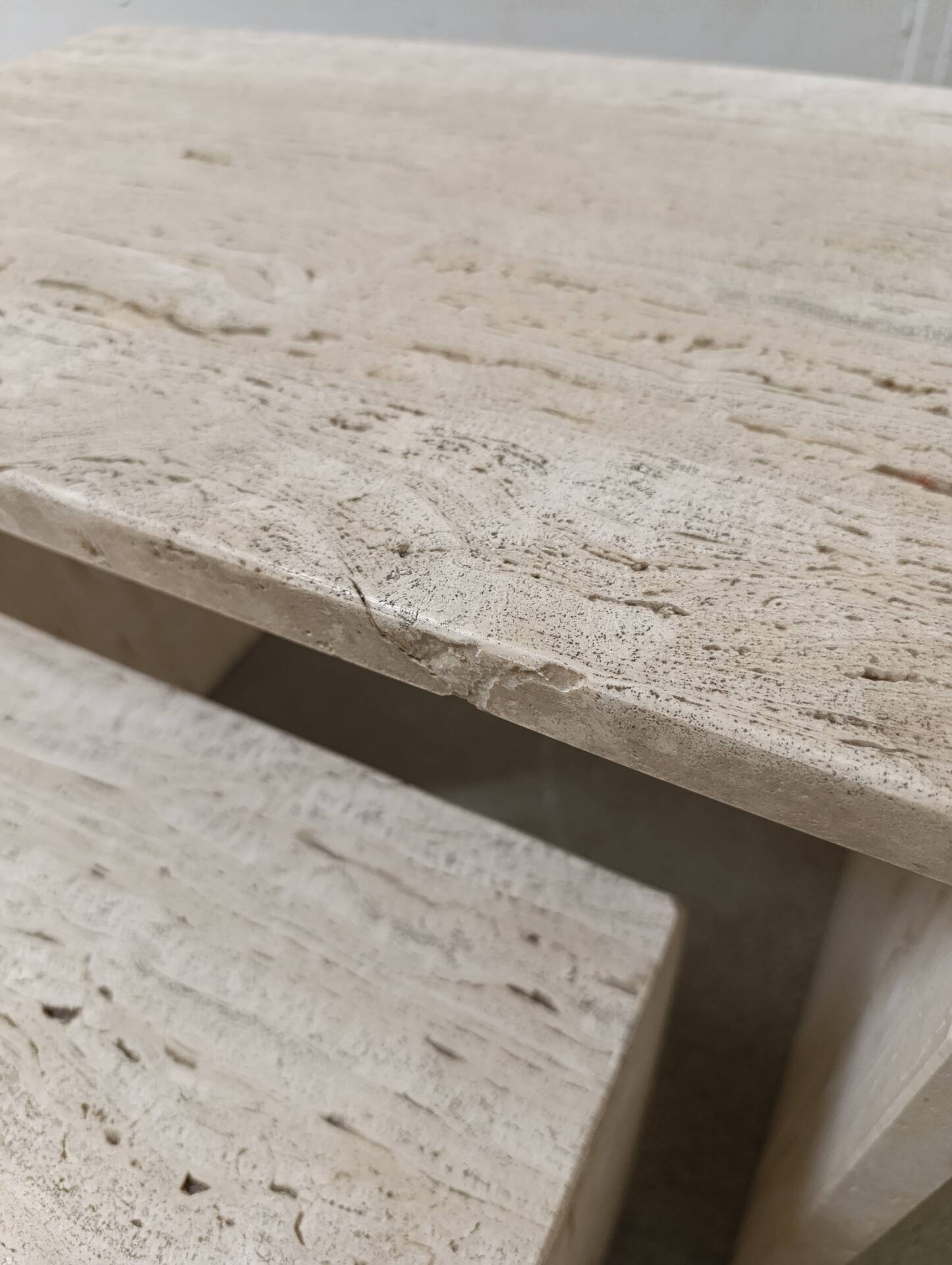 Nested tables in travertine