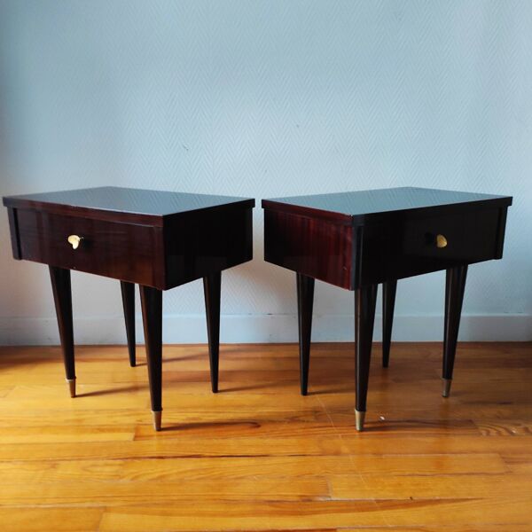 Paire de tables de chevet vintage 1966