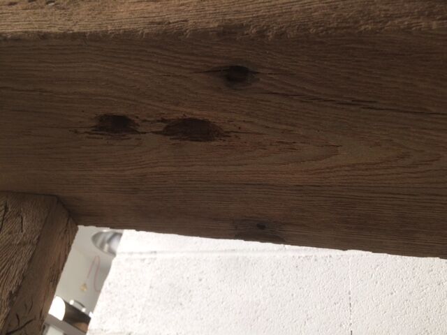 Workbench out of his barn wood