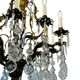 Italian 1940’s Bronze brass and Crystal chandelier
