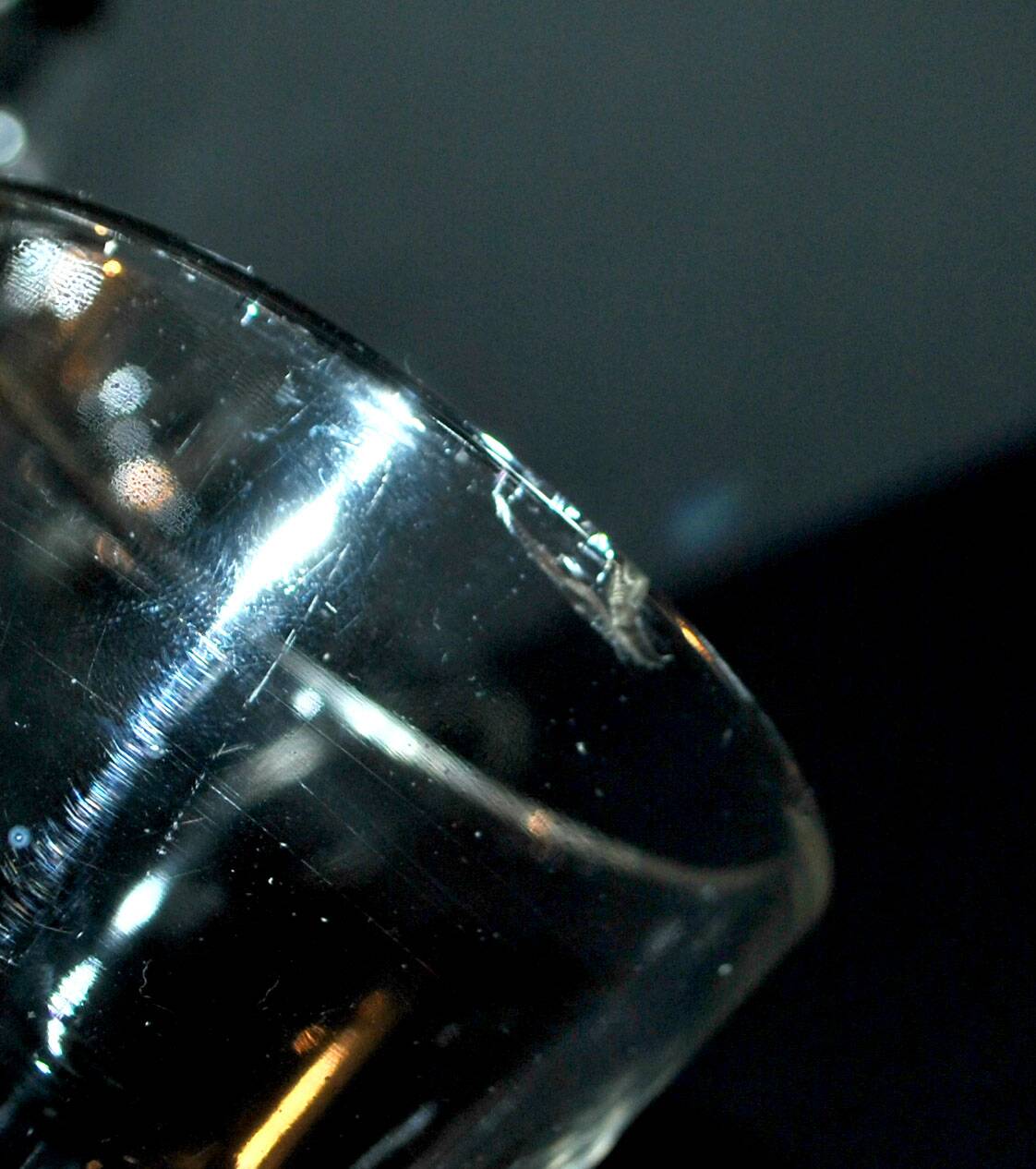 Lot de 2 verres à Absinthe en verre moulé vintage H16.5cm