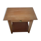 Light wooden table with 2 drawers, from the 1960s