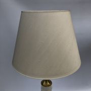 1960s laurel greek key ceramic brass table lamps hollywood regency neoclassical
