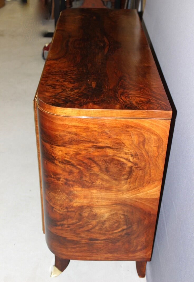 Art Deco period walnut silver cabinet