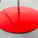 Floor lamp 2 spots red chrome stem SCE 1970