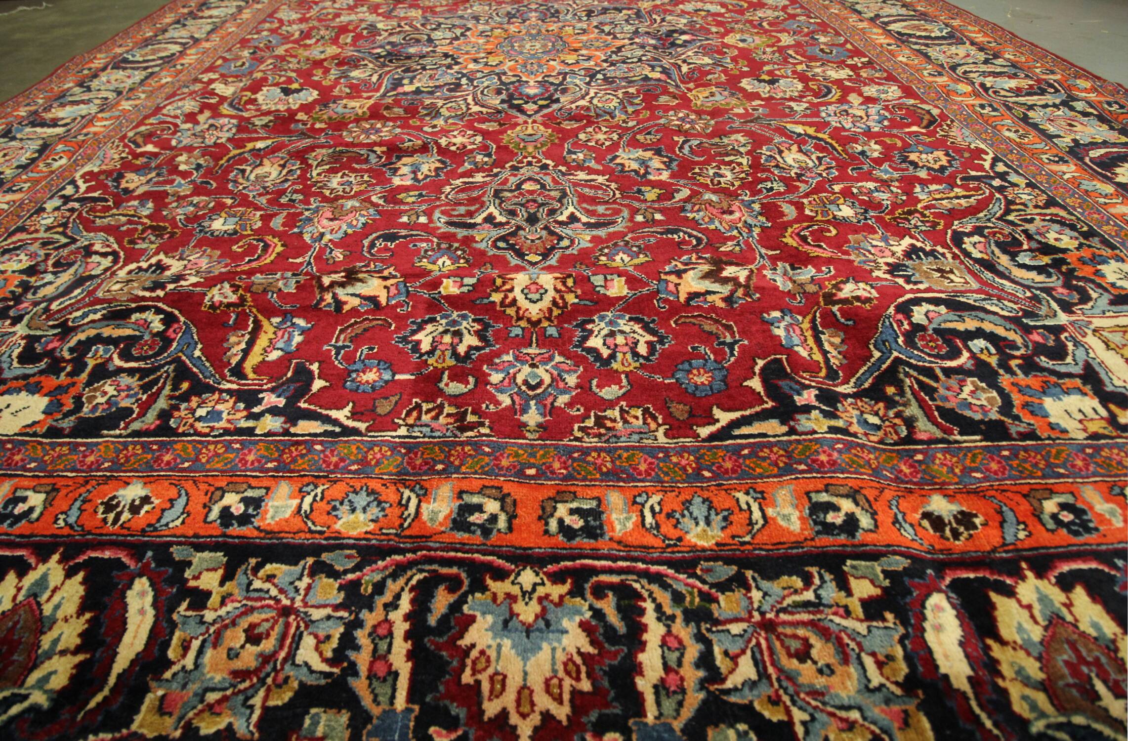 Tapis persan vintage tissé à la main Traditionnel Khorasan Area Rug- 242x343cm