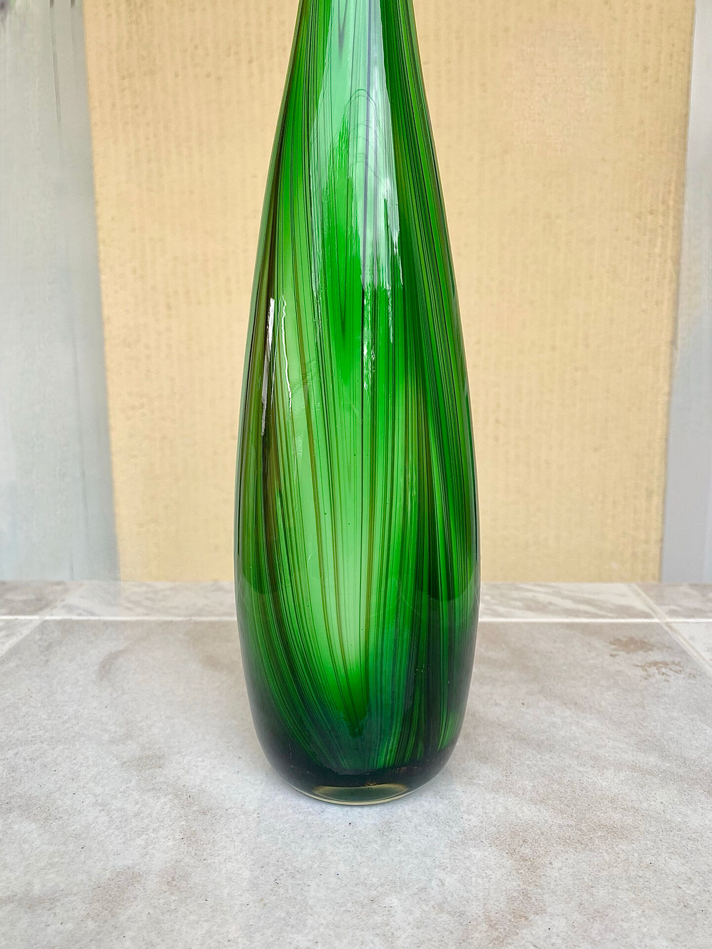 Large blown glass vase Murano Missoni