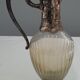 Glass and silver metal ewer