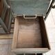 Pair of vintage industrial metal and wood lockers