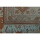 1970s Vintage Turkish Handmade Wool & Cotton Orange Area Rug 254x358