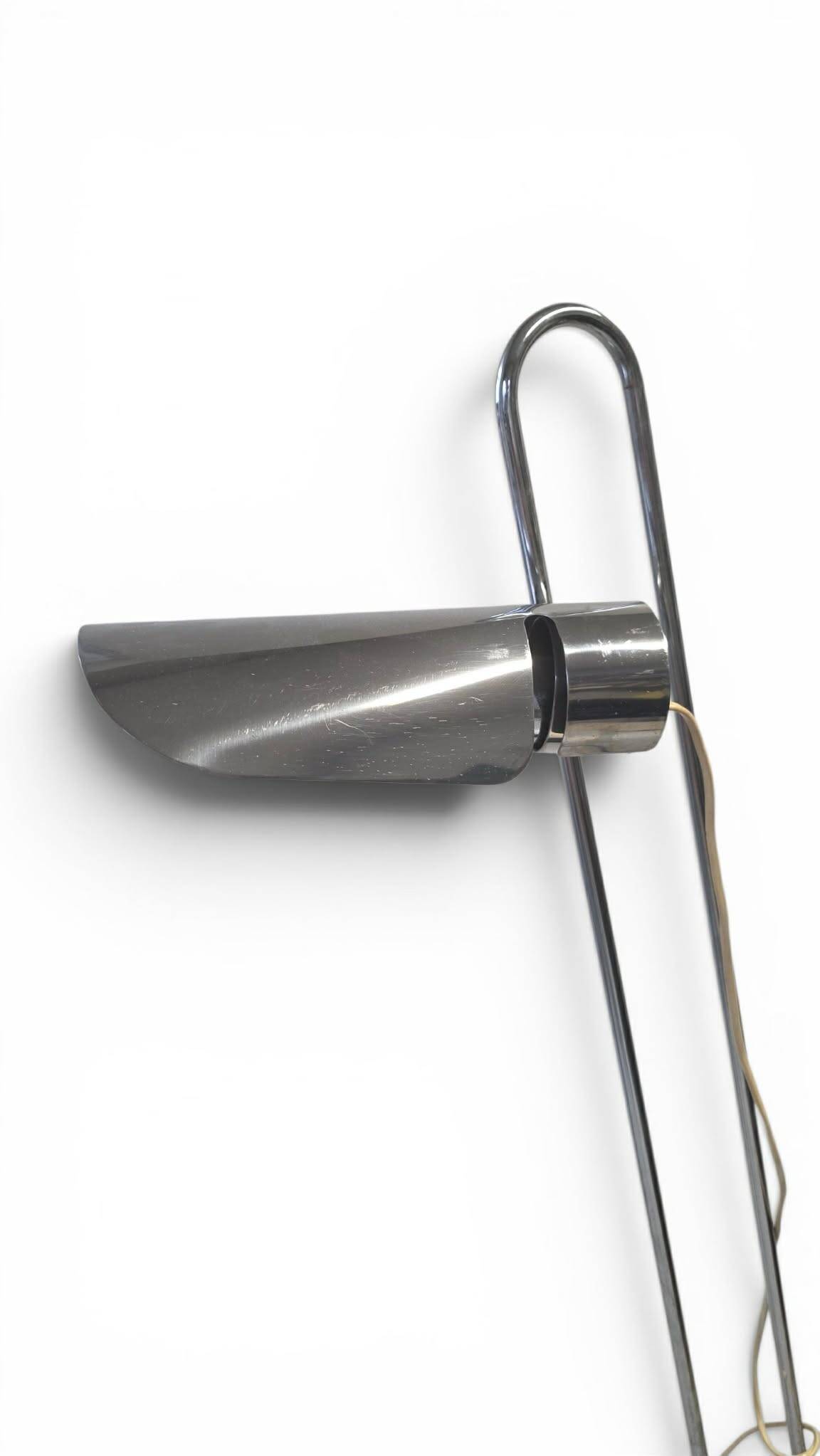 Italian chrome Space Age floor lamp attributed to Goffredo Reggiani.