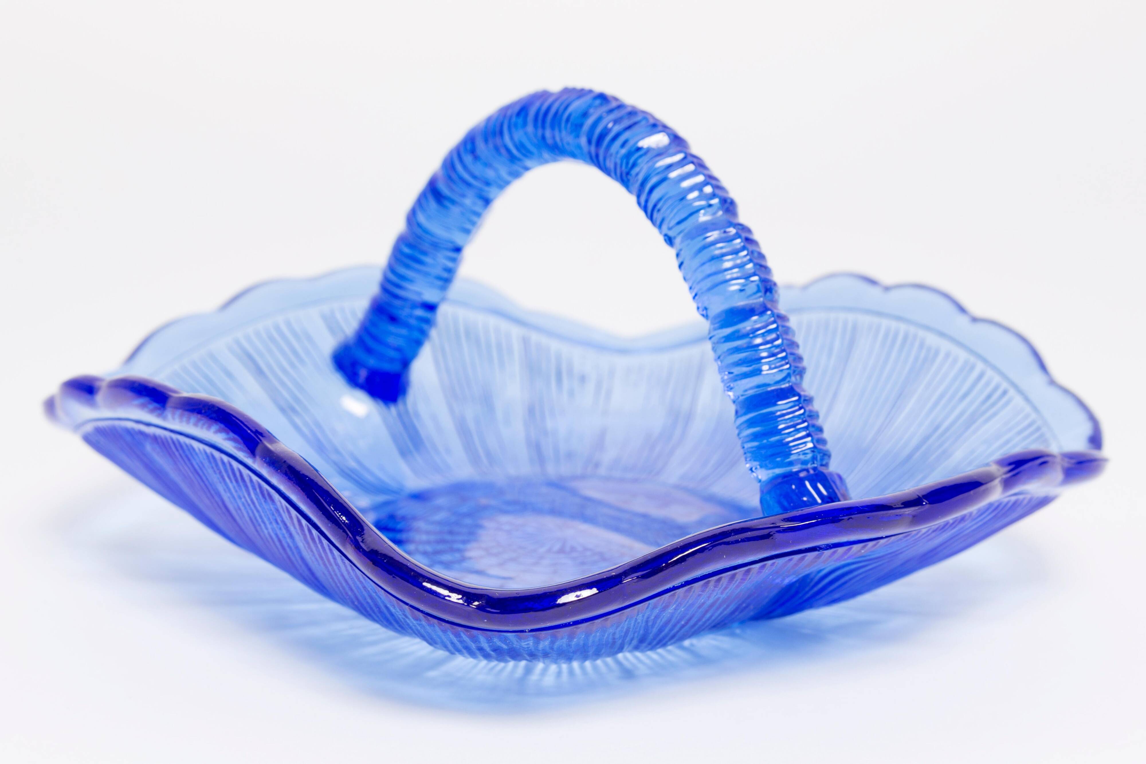 Vintage Blue Decorative Glass Bowl, Drost, Europe, 1960s
