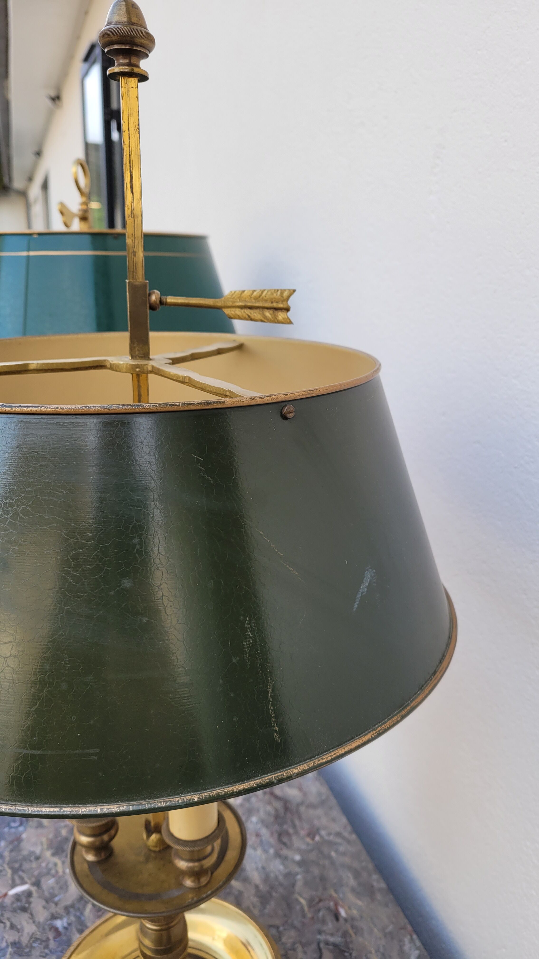 Lampe bouillotte style empire en bronze