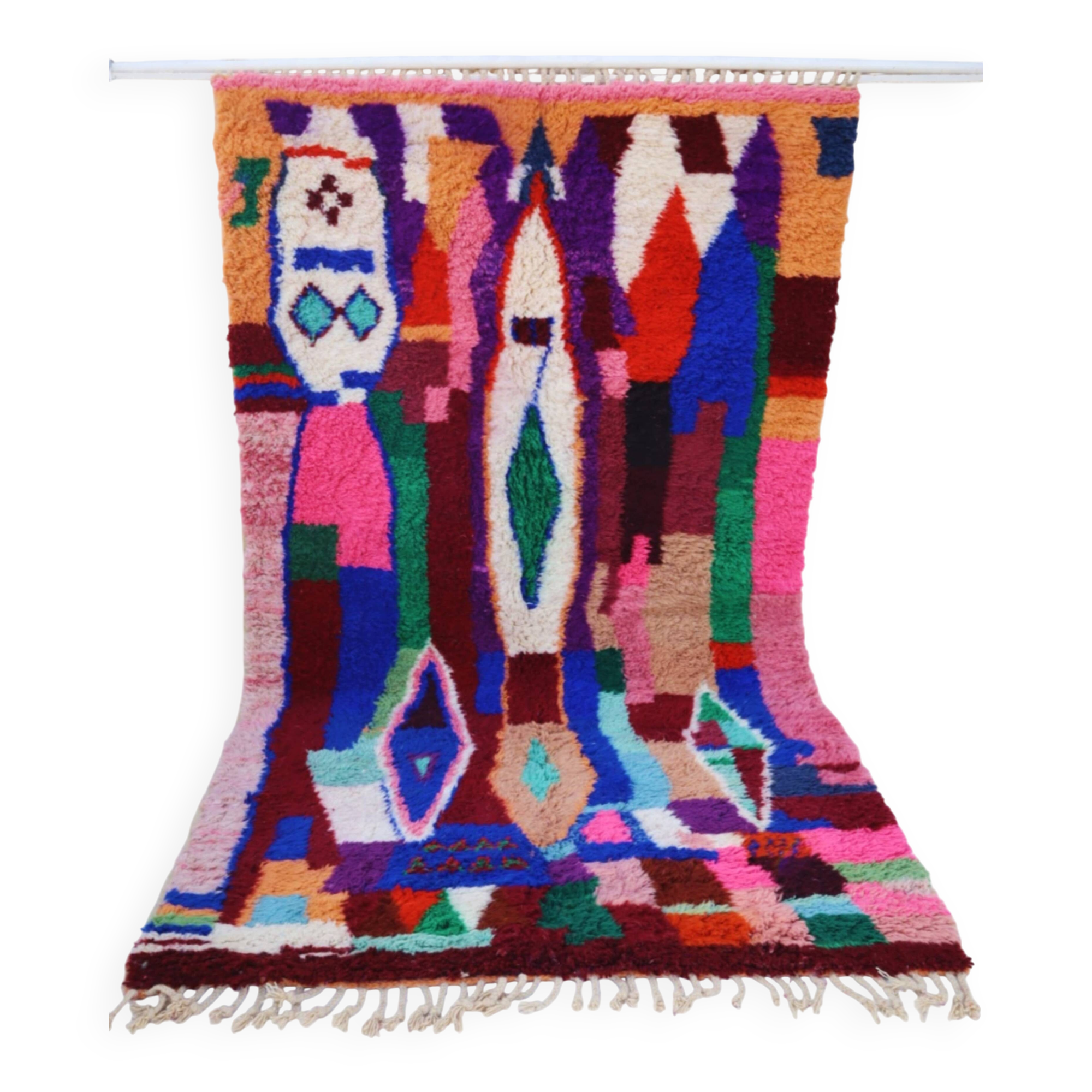 Handmade Berber wool rug 285x160cm