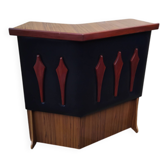 Vintage Scandinavian teak faux formica bar