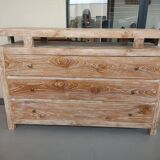 Commode en bois cérusé