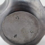 Vase Elchinger ceramic black and yellow