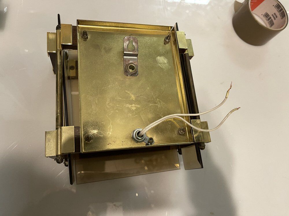 Smokey Glass Wooden Brass Sconces, Set of 2