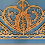 Peacock headboard rattan