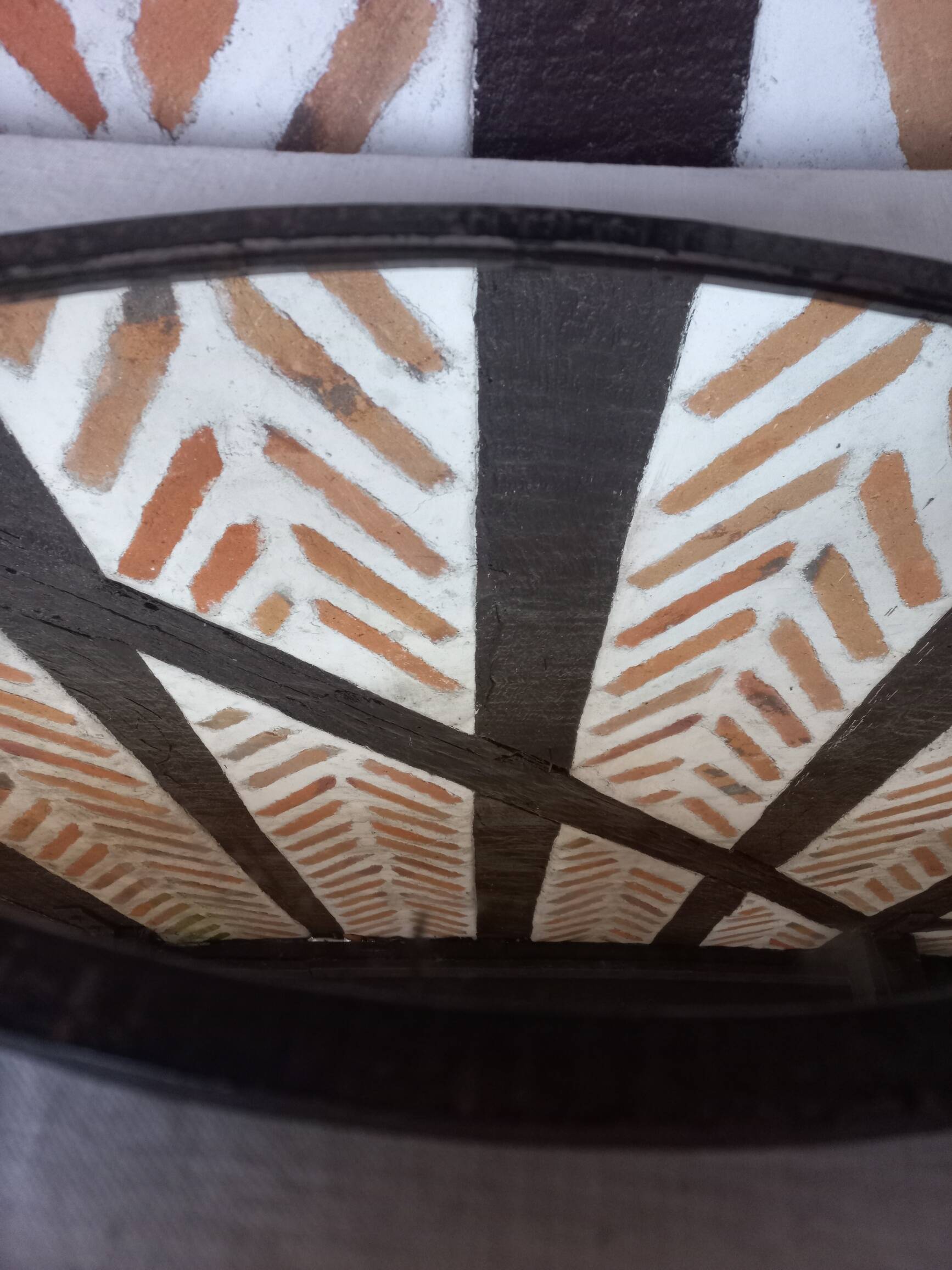 Antique free-form metal mirror