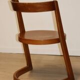 Vintage Baumann Model "Halfa" chair in wood, 1970s