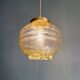 Pair of Space Age Pendant Lights in Yellow Clear Glass, 1960s-70s