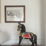 Antique wooden rocking horse