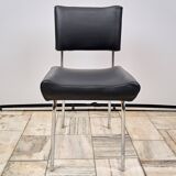 Vintage Leather Chair with Chrome Legs, 1970s, Czechoslovakia