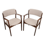 Walnut chairs, Danish design, 1960s, designer: Erik Buch