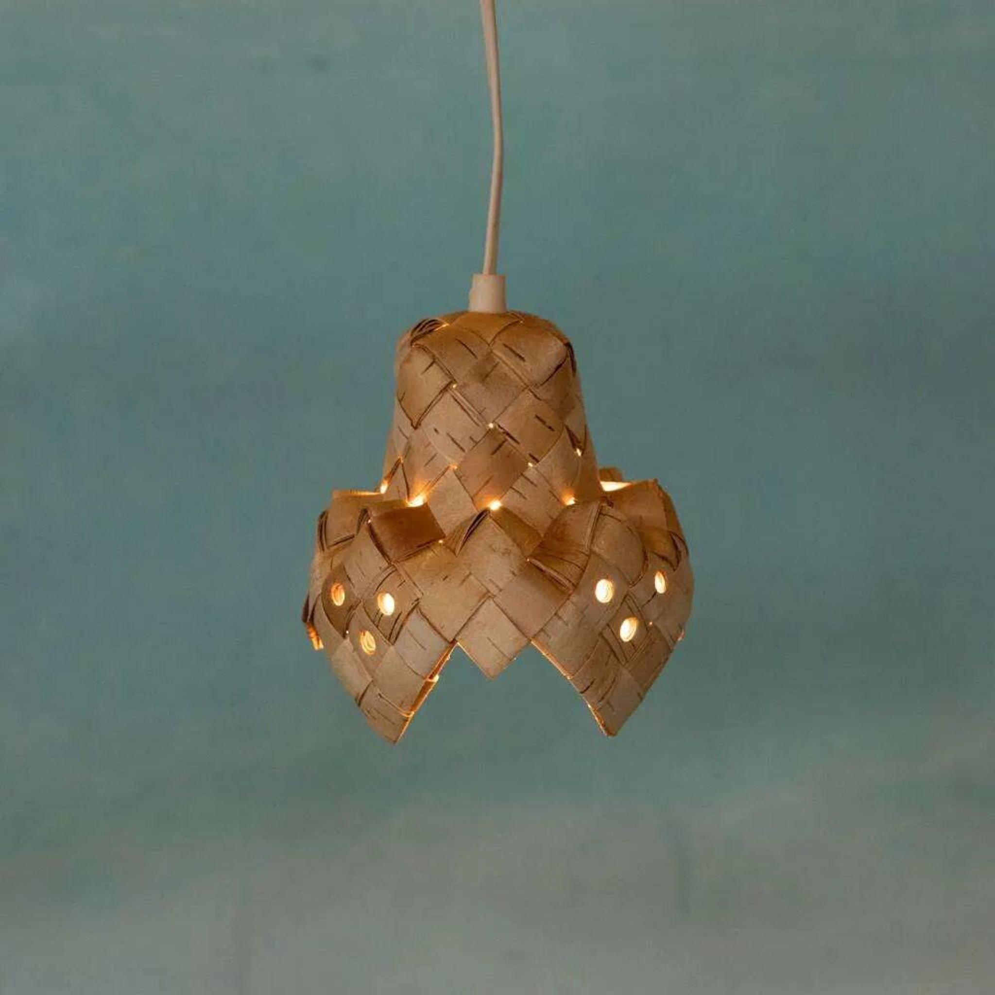 Vintage Scandinavian pendant from the 1960s, Japandi pendant.