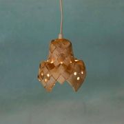 Vintage Scandinavian pendant from the 1960s, Japandi pendant.