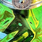OIL LAMP - HUGO SCHNEIDER - GILT BRONZE LEG – NAPOLEON 3- GREEN GLASS – LATE 19th century – RA PIECE