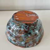 Handmade ceramic decorative pot - textured artistic glaze - red