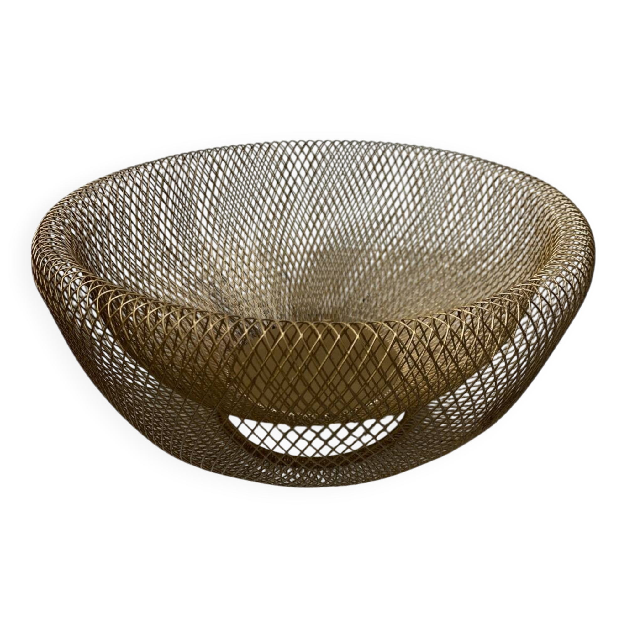 Gold metal basket