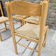 Set de 4 chaises en pin et jonc vintage