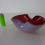 Red and Lilac Sommerso Murano Glass Bowl or Ashtray, Italy, 1960s