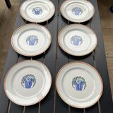 6 dessert plates, model 1930, boch la louvière