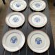 6 dessert plates, model 1930, boch la louvière