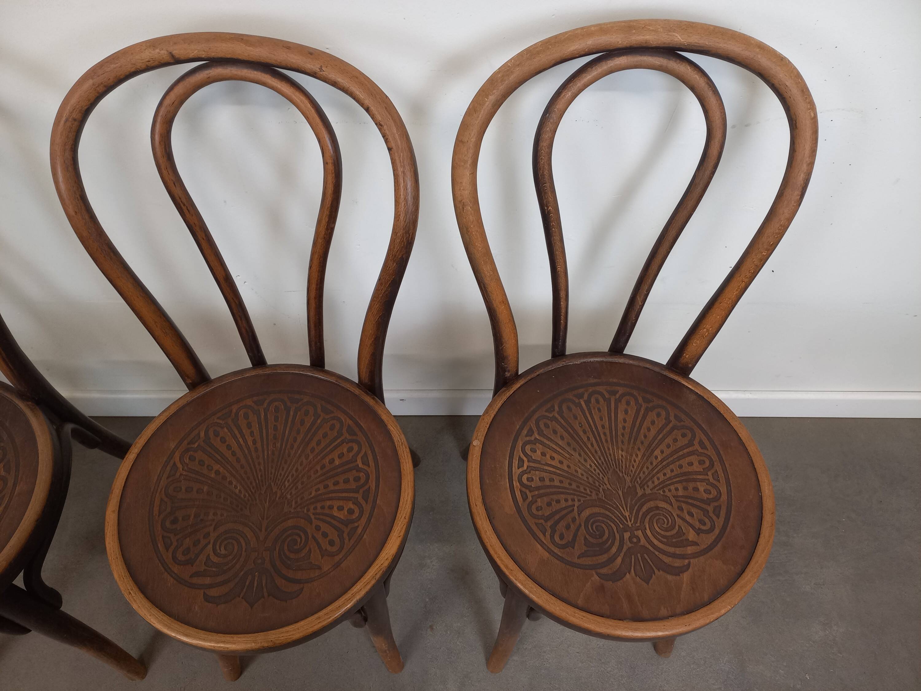 J.Kohn Bentwood Bistro Chairs, Set of 4