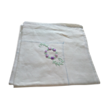 Nappe en lin brodée main