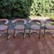 Set of 4 Modernist Swiss Zug Victori Dining Room Armchairs