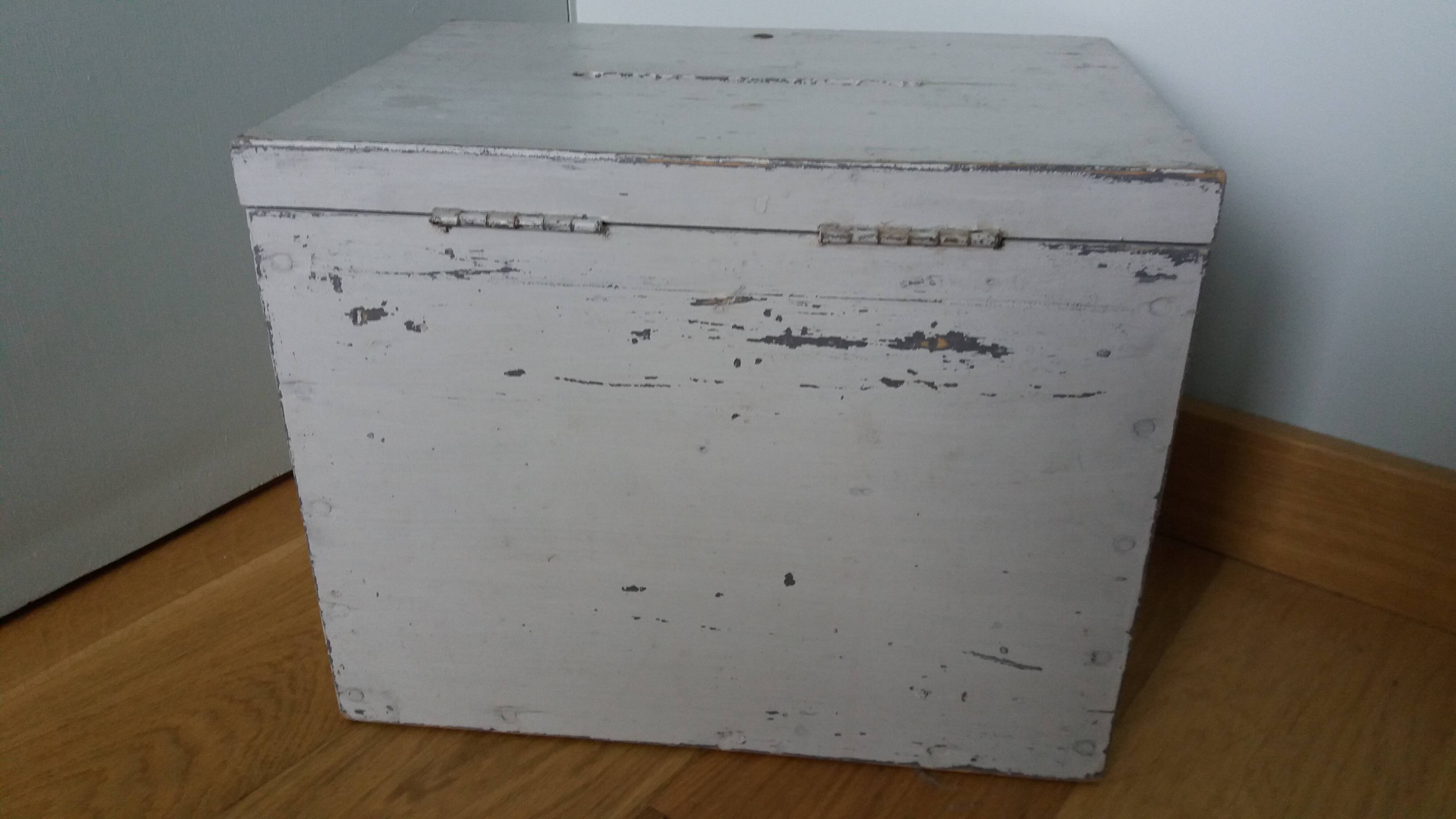 Old ballot box, solid wood chest
