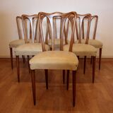 Set of 6 mid-century modern chairs, Italy, 1960s