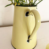 Vintage yellow and black enamelled coffee maker