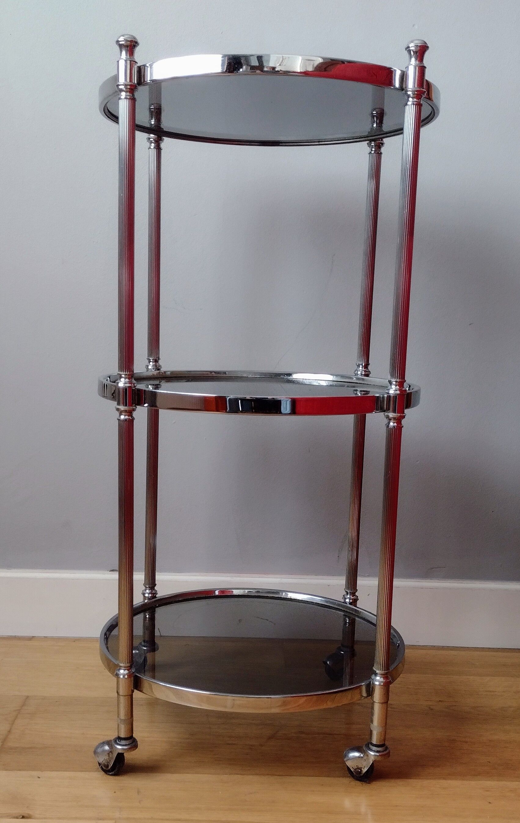 Art deco rolling drink/side table