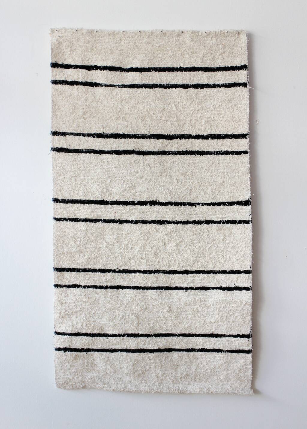 Handmade rug - 65 x 120 cm - Hand-woven from recycled cotton