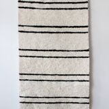 Tapis artisanal - 65 x 120 cm - Tissé main coton recyclé