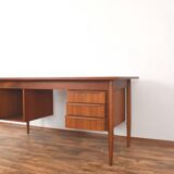 Mid-Century Danish Teak Desk by Gunnar Nielsen for Tibergaard, 1960s.